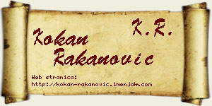 Kokan Rakanović vizit kartica